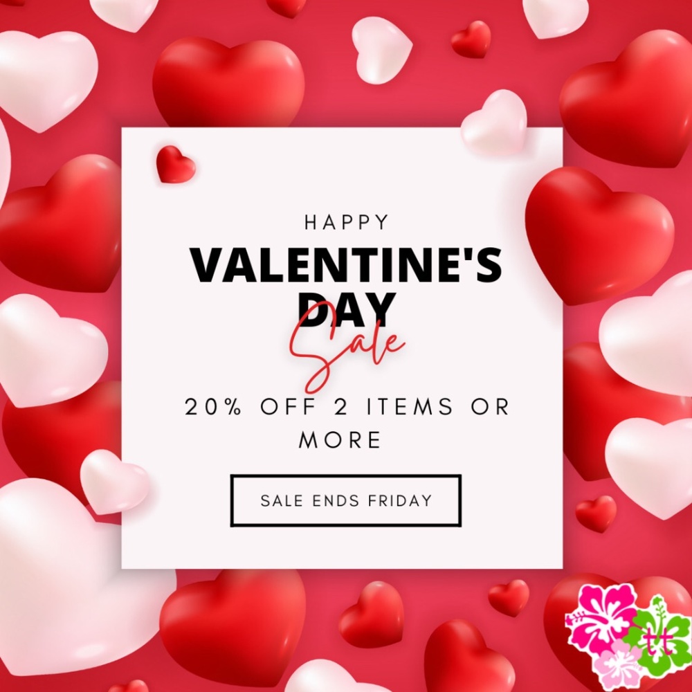 Valentines Day Sale! 20% off 2 items or more